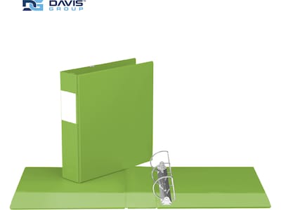 Davis Group Premium Economy 2" 3-Ring Non-View Binders, D-Ring, Lime Green, 6/Pack (2304-24-06)