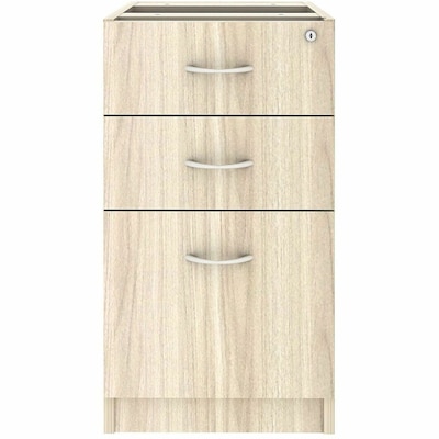 Lorell Essentials 3-Drawer Fixed Pedestal File Cabinet, Letter/Legal Size, Modern Elm (LLR66331)