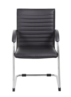 Boss Office Products Vinyl Side Chair, Black, 2/Pack (B9536-BK-2)