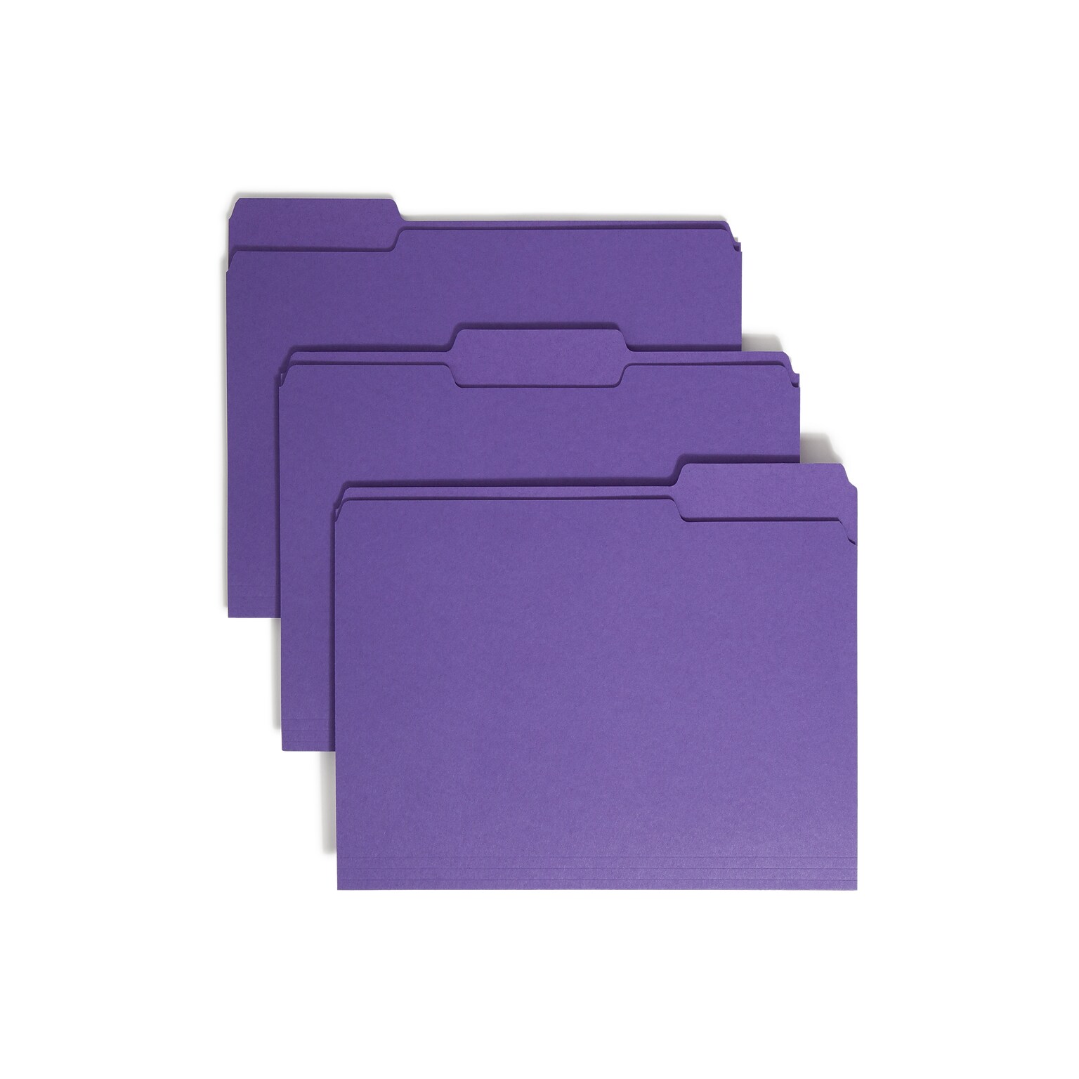 Smead File Folder, 1/3-Cut Tab, Letter Size, Purple, 100/Box (13043)