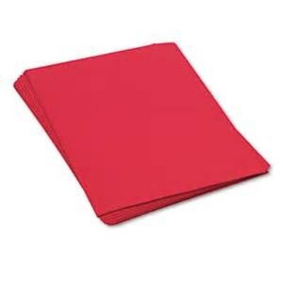 Color-Brite Sulphite 12 x 18 Construction Paper, Holiday Red, 50 Sheets/Pack (5700HRD)
