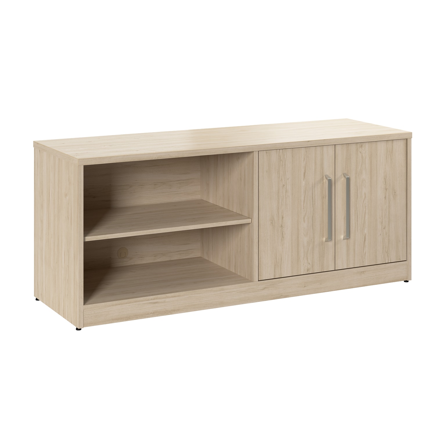 Bush Business Furniture Vista Low Storage Cabinet with Doors and Shelves, Natural Elm (VSS160NE)