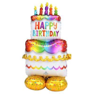 Party City (Air-Filled) Birthday Cake 53 Foil Balloon (AMUS4244931-NS)