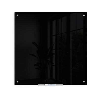 U Brands Glass Dry-Erase Whiteboard, 3 x 3 (2810U00-01)