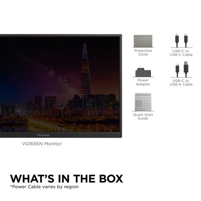 ViewSonic 16" 60Hz LED Monitor, Black (VG1656N)