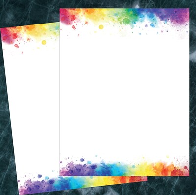 Great Papers Rainbow Burst Everyday Letterhead, Multicolored, 50 Sheets/Pack (2025014)
