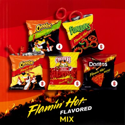 Frito Lay Flamin' Hot Mix Variety Pack, 30 Bags/Pack (295-00007)