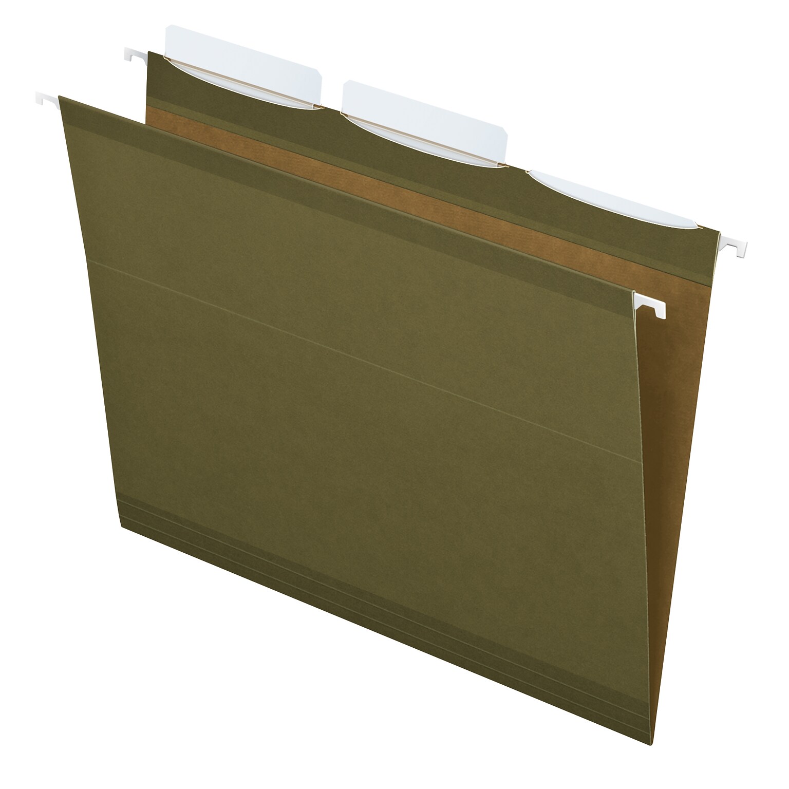 Pendaflex Ready-Tab Premium Reinforced Hanging File Folder, 3-Tab, Letter, Green, 25/Box (42620)