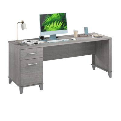 Bush Furniture Somerset 72W Office Desk with Drawers, Platinum Gray (WC81272)