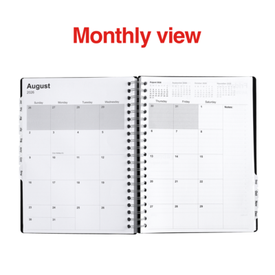 2026 Staples 8" x 11" Daily Appointment Book, Black (ST21487-26)