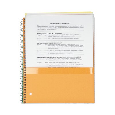 Five Star® 1-Subject Wirebound Notebook, 8.5 x 11, Medium/College Rule, 100 Sheets, Assorted Colors, 6/Pack (MEA38052)