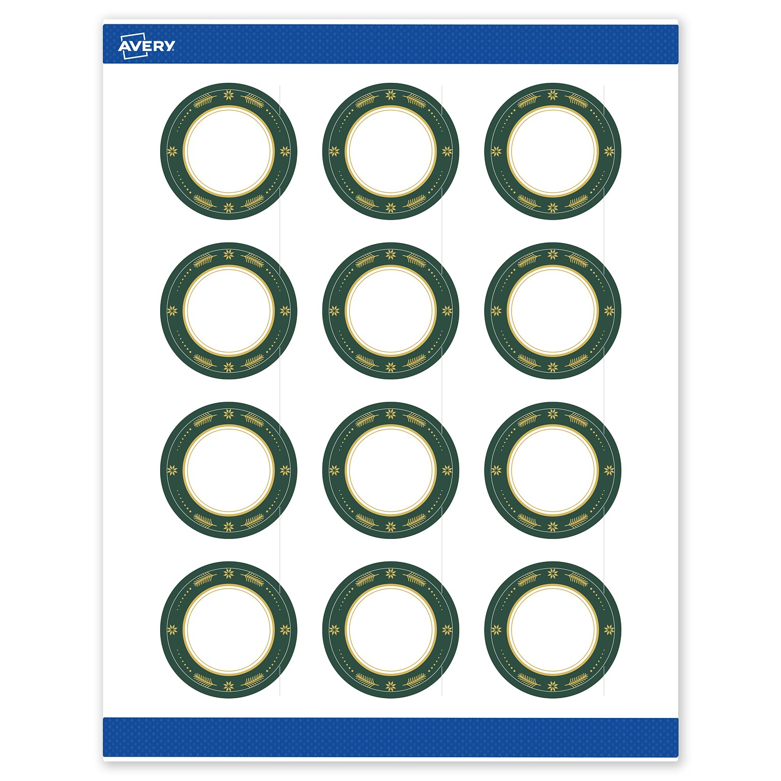Avery Circle Multipurpose Labels, 2 Dia., White, 120/Pack (19479370393)