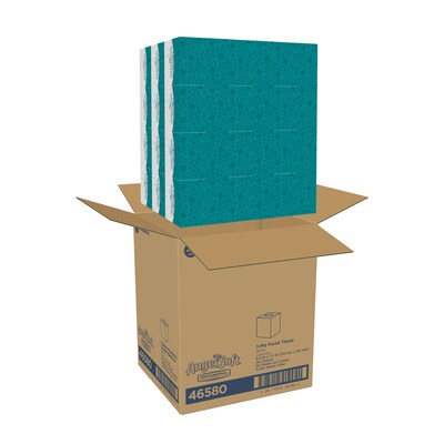 Angel Soft Professional Series Standard Facial Tissue, 2-Ply, 96 Tissues/Box, 36 Boxes/Pack (46580)