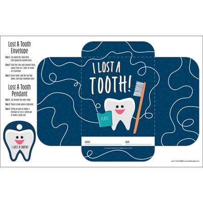Barker Creek Lost a Tooth Awards & Envelopes, 8.5 x 5.5”, Multicolored, 30/Pack (441)