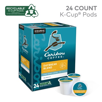 Caribou Coffee Daybreak Morning Blend Coffee Keurig® K-Cup® Pods, Light Roast, 24/Box (6994)