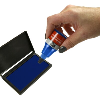 Accu-Stamp Ink Refills, Blue and Red Ink, 2/Bottles (032958)