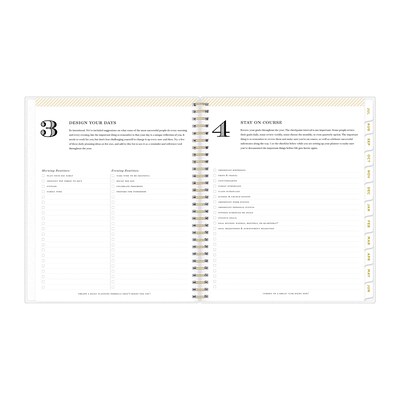 2025-2026 Day Designer for Blue Sky Rugby Stripe 8" x 10" Academic Daily & Monthly Personal Organizer (137885-A26)