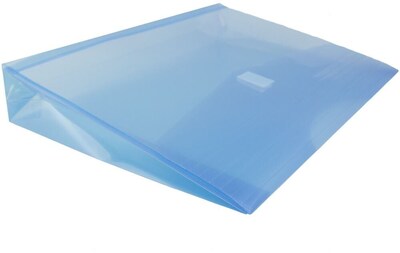 JAM Paper Premium Plastic Document File, Letter, Blue, 3/Pack (218V2BUX3)