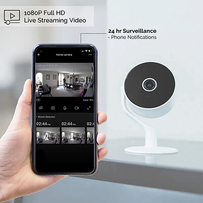 eco4life Wi-Fi FHD Smart IP Security Camera, White (SC-RIPC-8C)