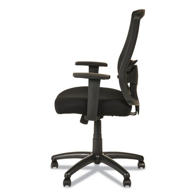 Alera® Etros Series Fixed Arm Fabric Swivel Computer and Desk Chair, Black (ALEET4117B)