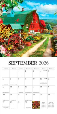 2026 BrownTrout A Country Walk 12" x 12" Monthly Wall Calendar (9781773728629)