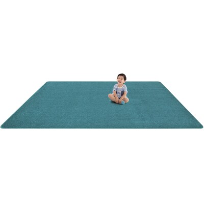 Joy Carpets Endurance Polyester 6' x 9' Machine Tufted Rug, Mint (80Q-05)