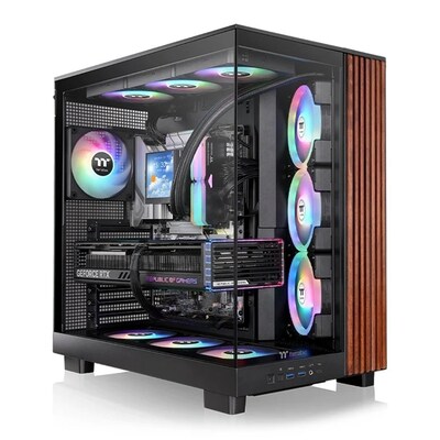 Thermaltake View 380 XL ATX Mid-Tower Computer Case, Black (CA-11E-00M1WN-WS)