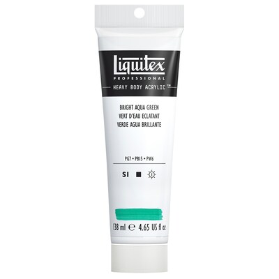 Liquitex Professional Heavy Body Acrylic Paint Tube, Bright Aqua Green, 138 mL (LIQ4417660)