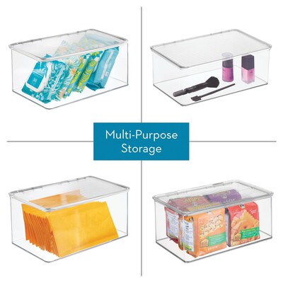 iDESIGN Hinged-Lid Organizers, Clear, 4/Set (27744M4)