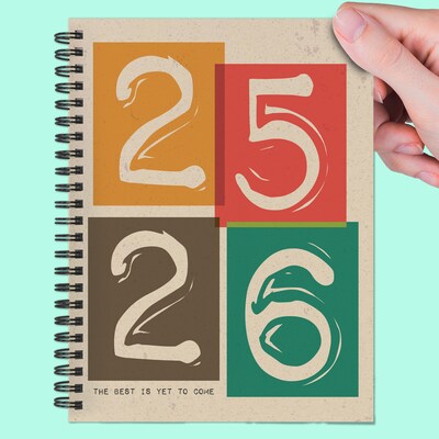 2025-2026 TF Publishing Stamp Out 6.5" x 89" Academic Year Weekly & Monthly Planner, Paperboard Cover, Multicolored (AY26-9202)