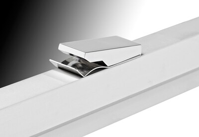 AdirOffice Hanging Clamp Document Holder, 42", Horizontal, Silver Aluminum, 12/Pack (ADI6056--2)