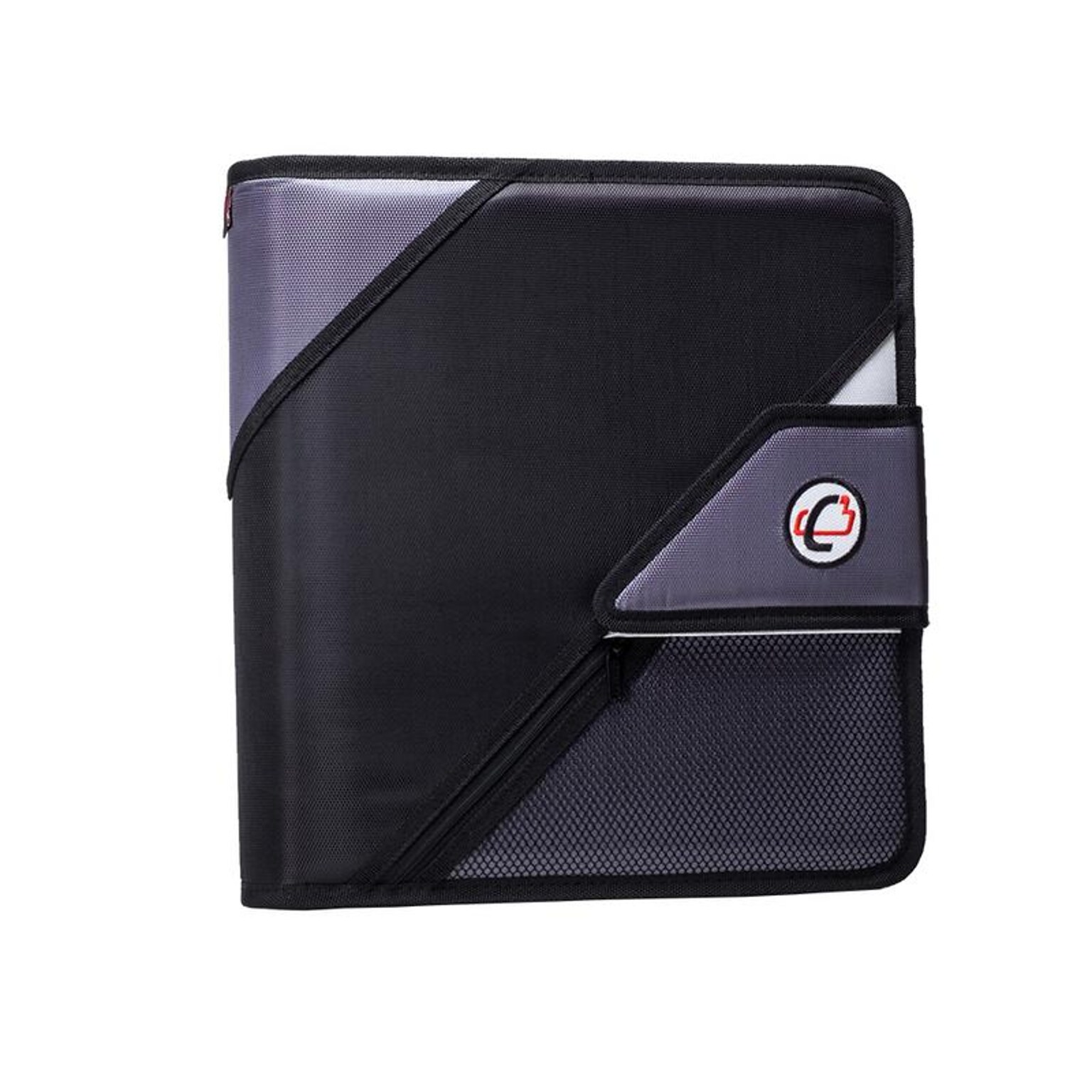 Case It 2 3-Ring Zipper Binders, Black (S-826-A)