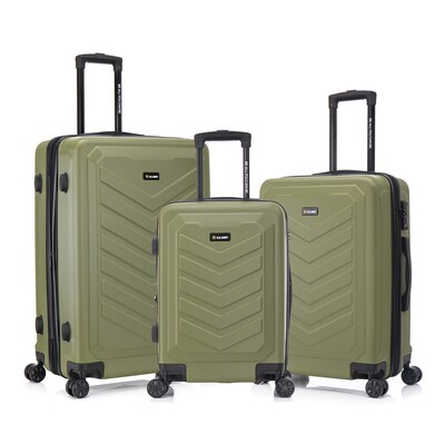 US Army FOX PRO 3-Piece Hardside Spinner Carry-On Luggage Set, TSA Checkpoint Friendly, OLIVE DRAB (USLFPROSML-GRN)