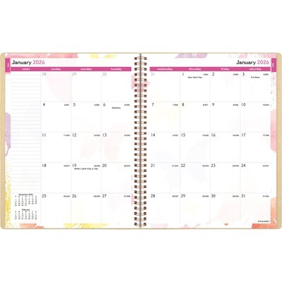 2026 AT-A-GLANCE Watercolors 8.5" x 11" Weekly & Monthly Planner, Paper Cover, Multicolor (791-905G-26)