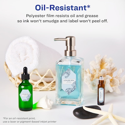 Avery Laser/Inkjet Starburst Waterproof Multipurpose Labels, 3"  Dia, White, 150/Pack (94609)