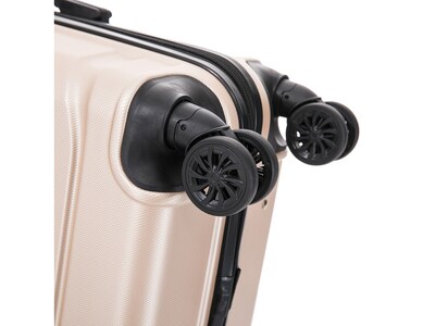 DUKAP Sense 24" Hardside Suitcase, 4-Wheeled Spinner, TSA Checkpoint Friendly, Champagne (DKSEN00M-CHA)