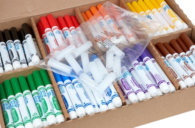 Crayola Ultra-Clean Washable Markers, Broad, Assorted Colors, 200/Carton (58-8200)