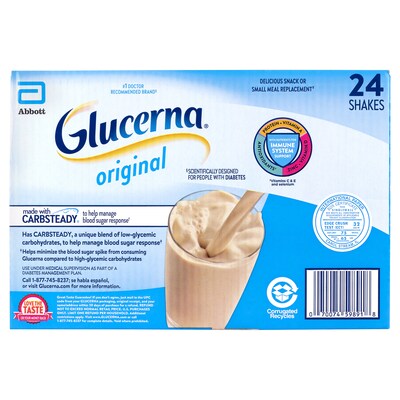 Glucerna Original Vanilla Nutritional Shake, 8 oz., 24/Pack (220-02619)