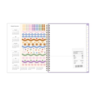 2026-2027 Blue Sky Sincerely Jules Becca Purple 7" x 9" Academic Year Weekly & Monthly Planner, Plastic Cover (159086)