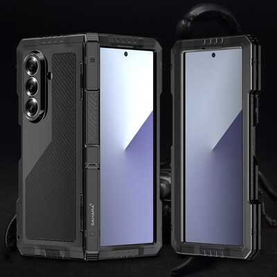 SaharaCase Raider Series Phone Case for Samsung Galaxy Z Fold7, Shock Absorbing, Scorpion Black (CP00883)