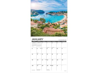 2025 Willow Creek Mediterranean 12" x 12" Monthly Wall Calendar (46487)