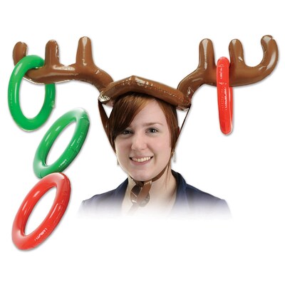 Beistle Inflatable Holiday Reindeer Ring Toss, 2/Pack (20021)