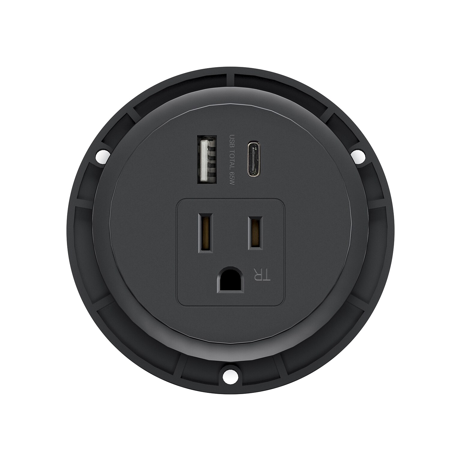 MoorePower Grommet Outlet & USB Charger, Universal Fit, 2.3H x 3.3W x 3.3D
