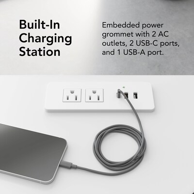 Bush Business Furniture Synergy 60"W Rectangular Conference Table, White (SGD260WH)