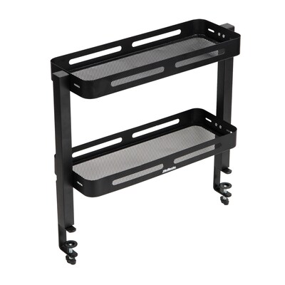 Mind Reader Clamp-On Metal Desk Shelf, Black (DESX2T-BLK)