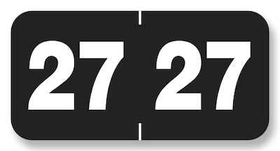 Medical Arts Press 2027 Year Label, 3/4 x 1-1/2, Black, 500/Roll