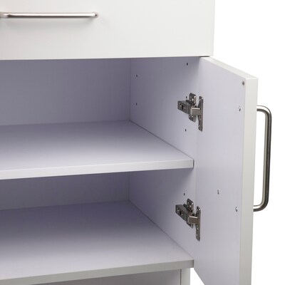 Viva Comfort 36.32'' Exam Room Storage Cabinet With Left Sink, 2-Shelves, 2-Drawers, Gray (ADI902-B-48-L-GRY)
