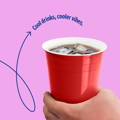 Perk™ Plastic Cold Cup, 16 Oz., Red, 500/Carton (PK54359CT)