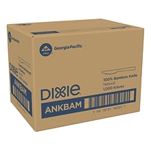 Dixie Compostable Bamboo Knife, Brown, 1000/Box (ANKBAM)