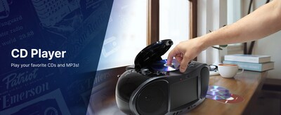 Emerson Bluetooth Boombox Radio, Black (EDL-2560H)